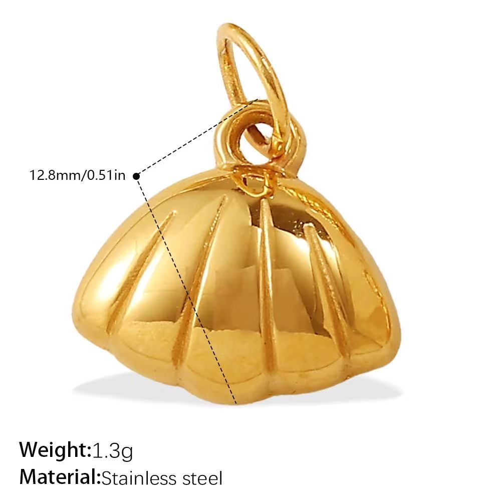 Lu’s Ocean Shell 18K Gold Stainless Steel Charm Pendant
