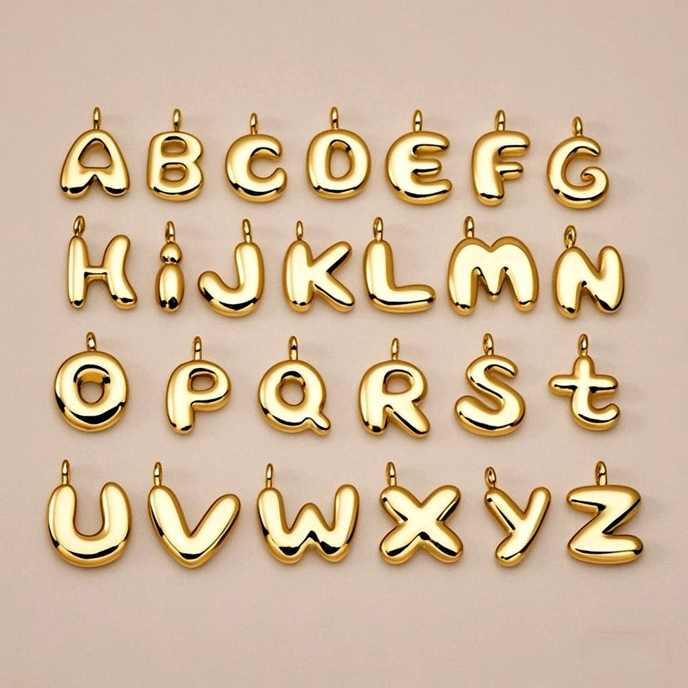 Lu's Stainless Steel A-Z Gold Color