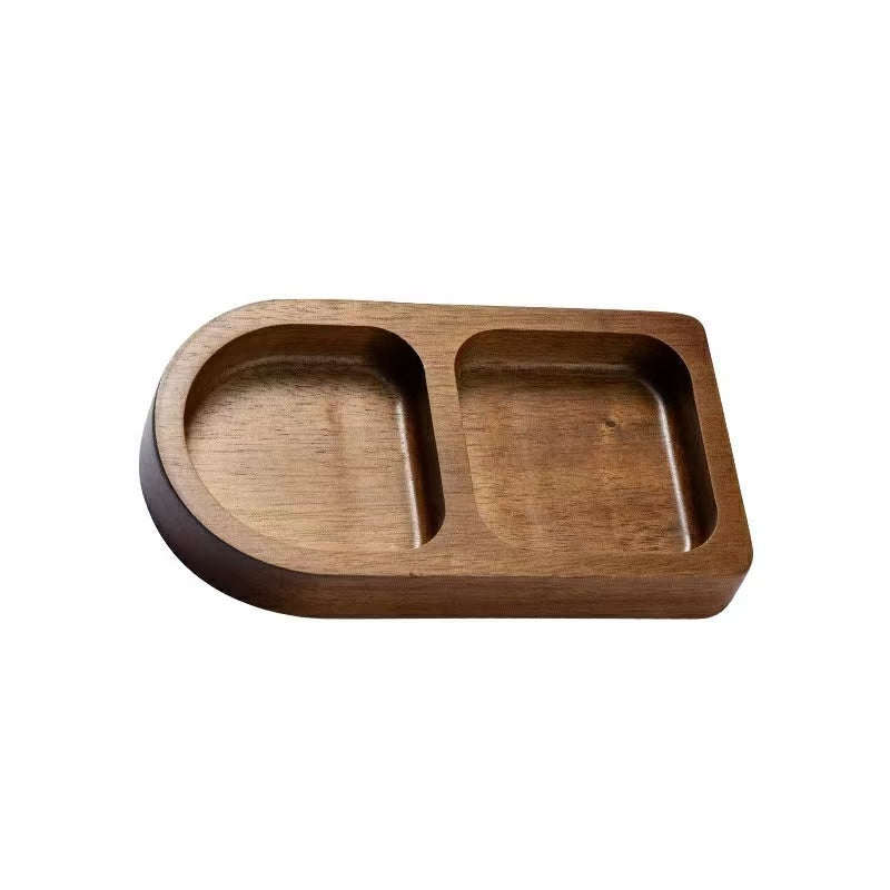 Vintage Acacia Wood Compartment Organizer Tray for Jewelry, Beads & Keys