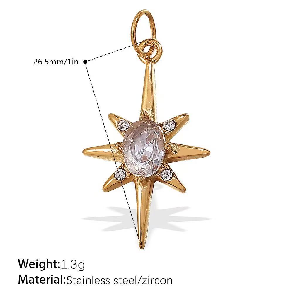 Lu's DIY Multi-Style Charm Stainless Steel Plated With 18k Gold