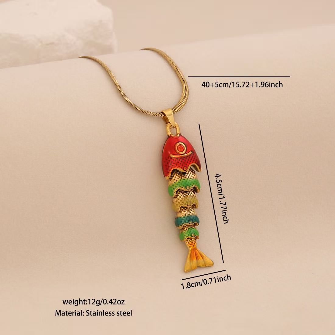 Lu's Linglang Colorful 3D Lively Fish Pendant