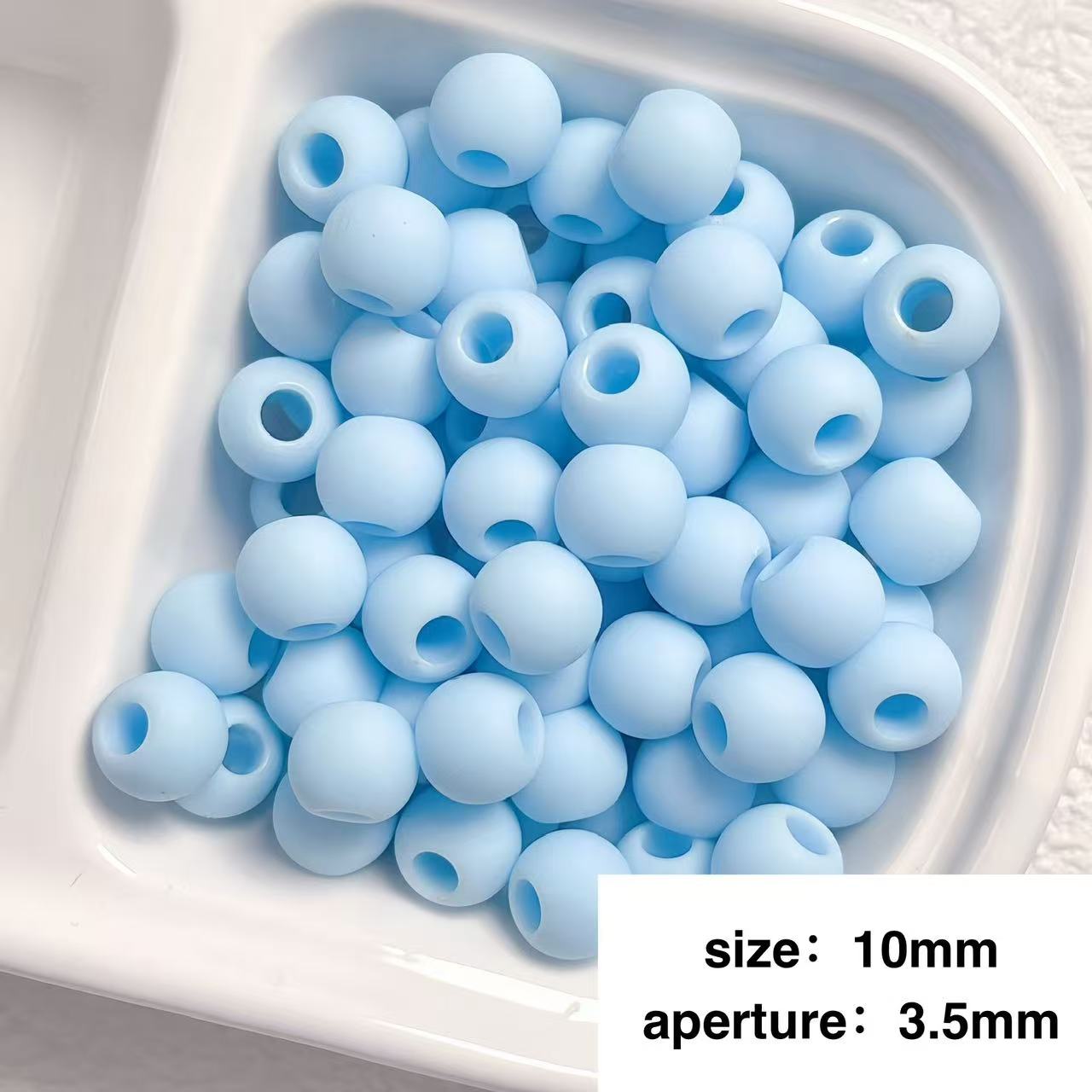 Lu's 200pcs Macaron Matte Rubber Texture Colorful Beads
