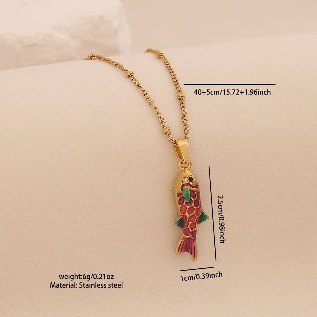 Lu's Linglang Colorful 3D Lively Fish Pendant