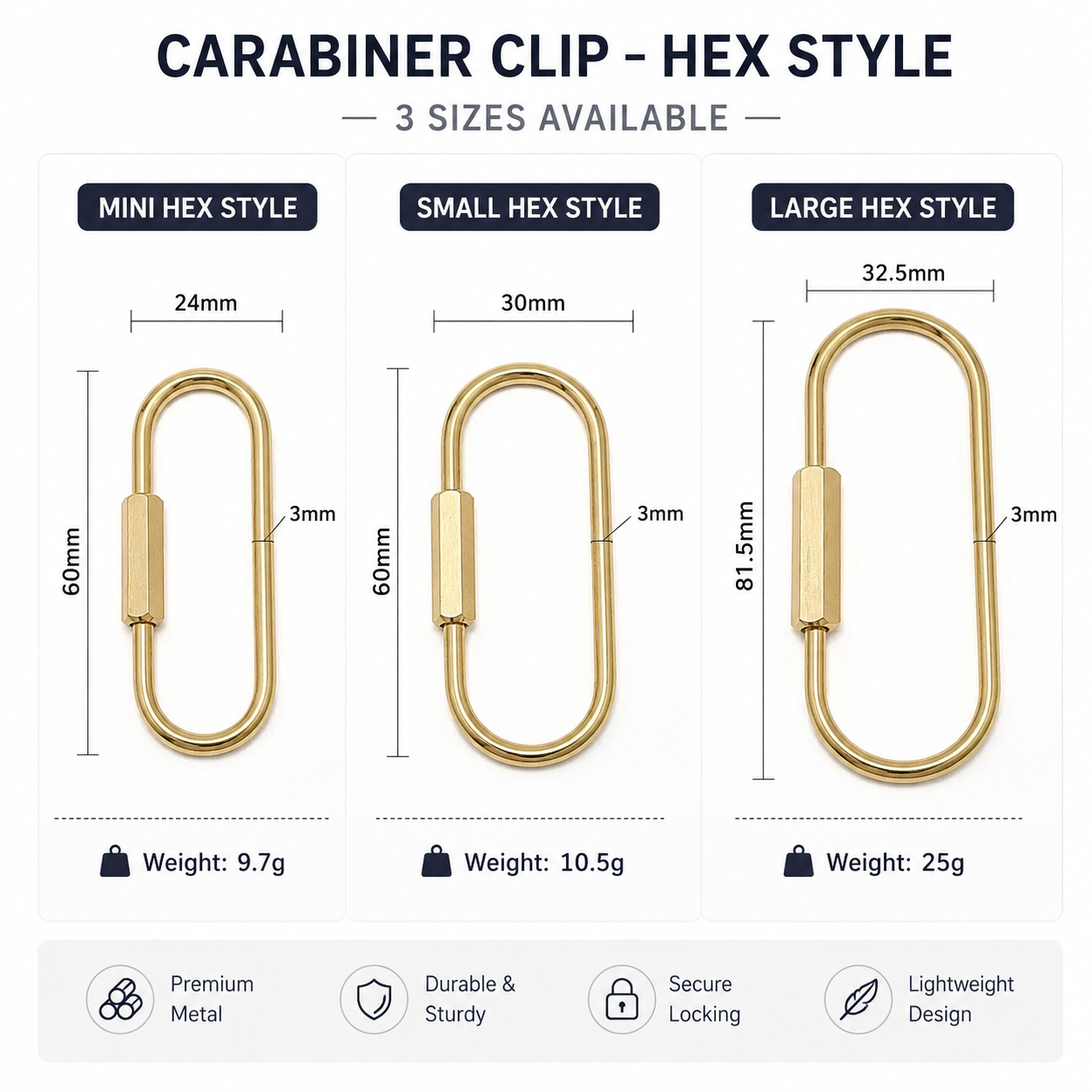 Lu's Bulk Carabiners Bag Charm Key Ring Sale price