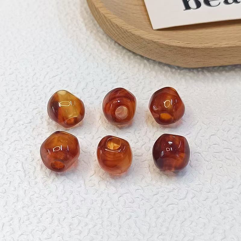 Lu's 100pcs Acrylic Ice-Transparent Irregular Beads