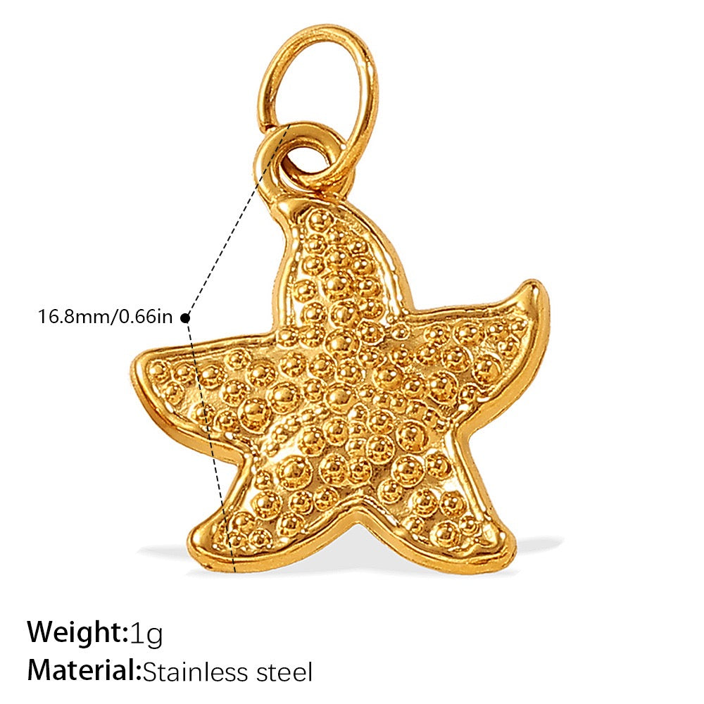 Lu’s Ocean Shell 18K Gold Stainless Steel Charm Pendant