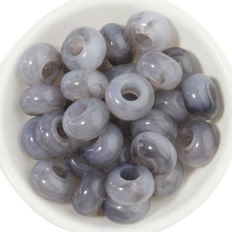Lu's 100pcs Transparent Acrylic Crystal Abacus Beads