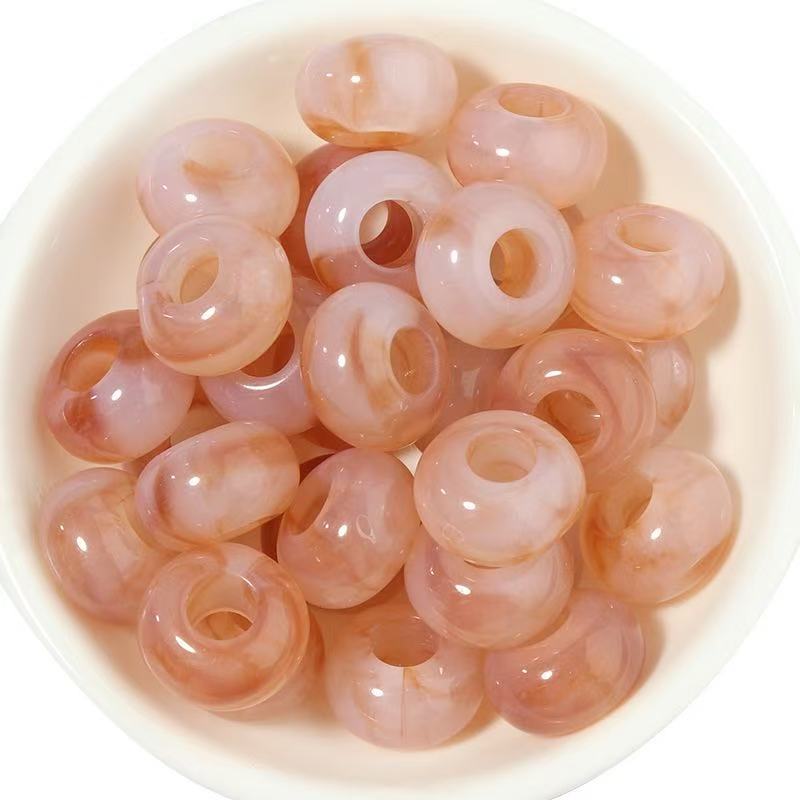 Lu's 100pcs Transparent Acrylic Crystal Abacus Beads
