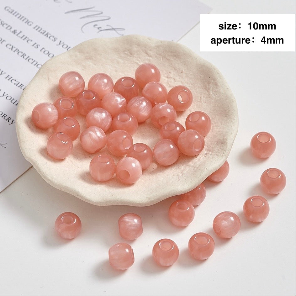 Lu’s 100pcs Glazed Resin Loose Beads