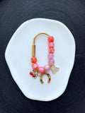 Lucky Horseshoe Beaded Bag Charm | Colorful Cherry Handbag Accessory