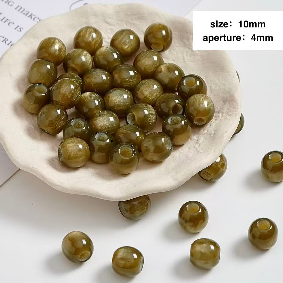 Lu’s 100pcs Glazed Resin Loose Beads