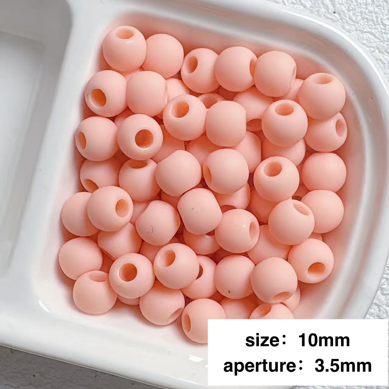 Lu's 200pcs Macaron Matte Rubber Texture Colorful Beads