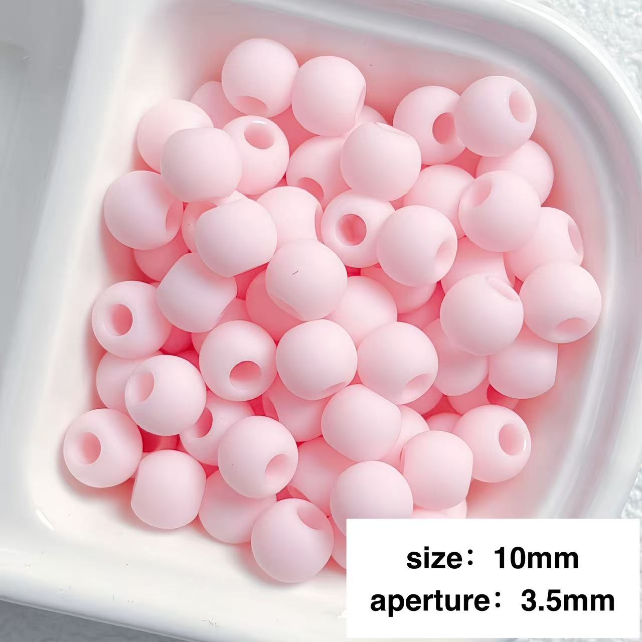Lu's 200pcs Macaron Matte Rubber Texture Colorful Beads