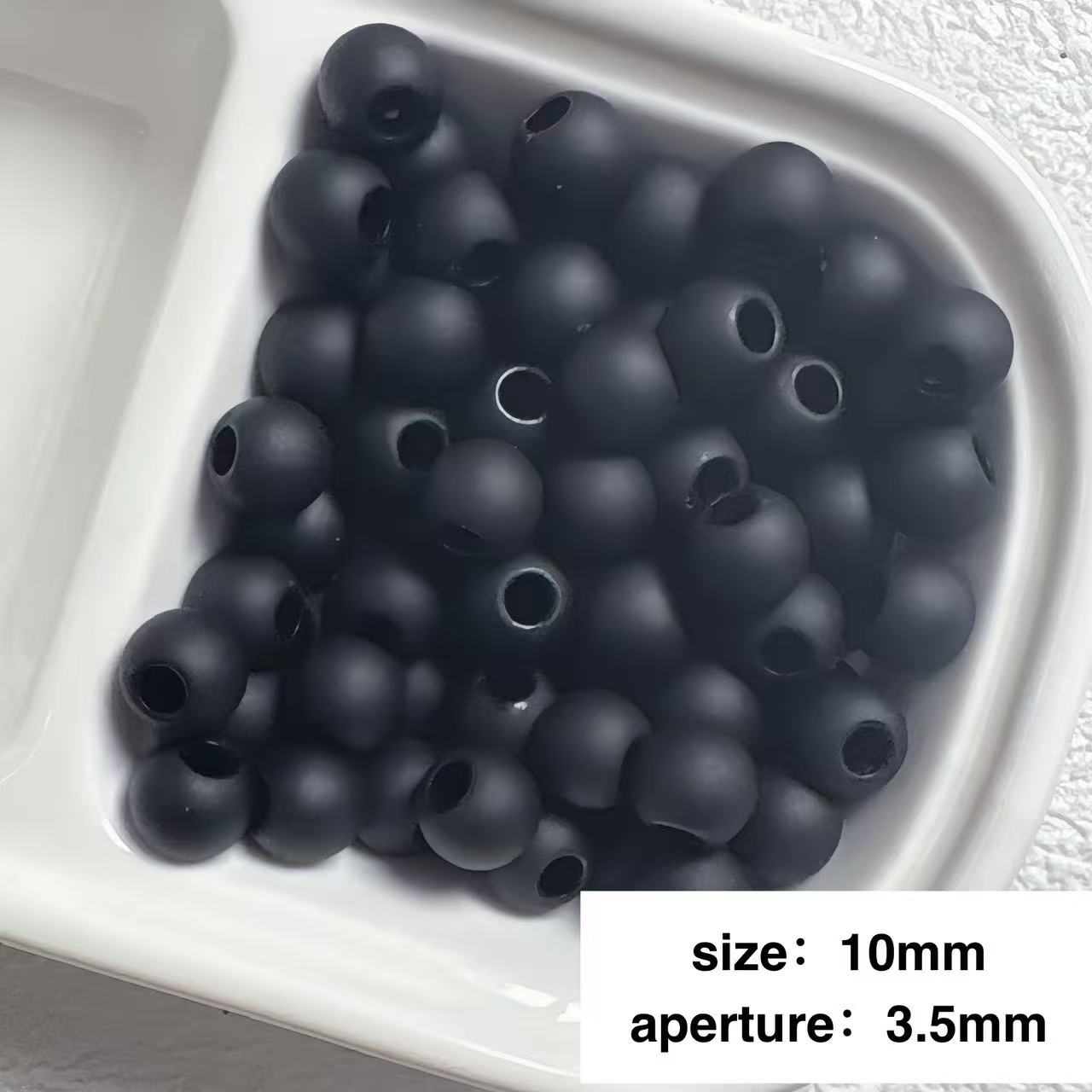 Lu's 200pcs Macaron Matte Rubber Texture Colorful Beads
