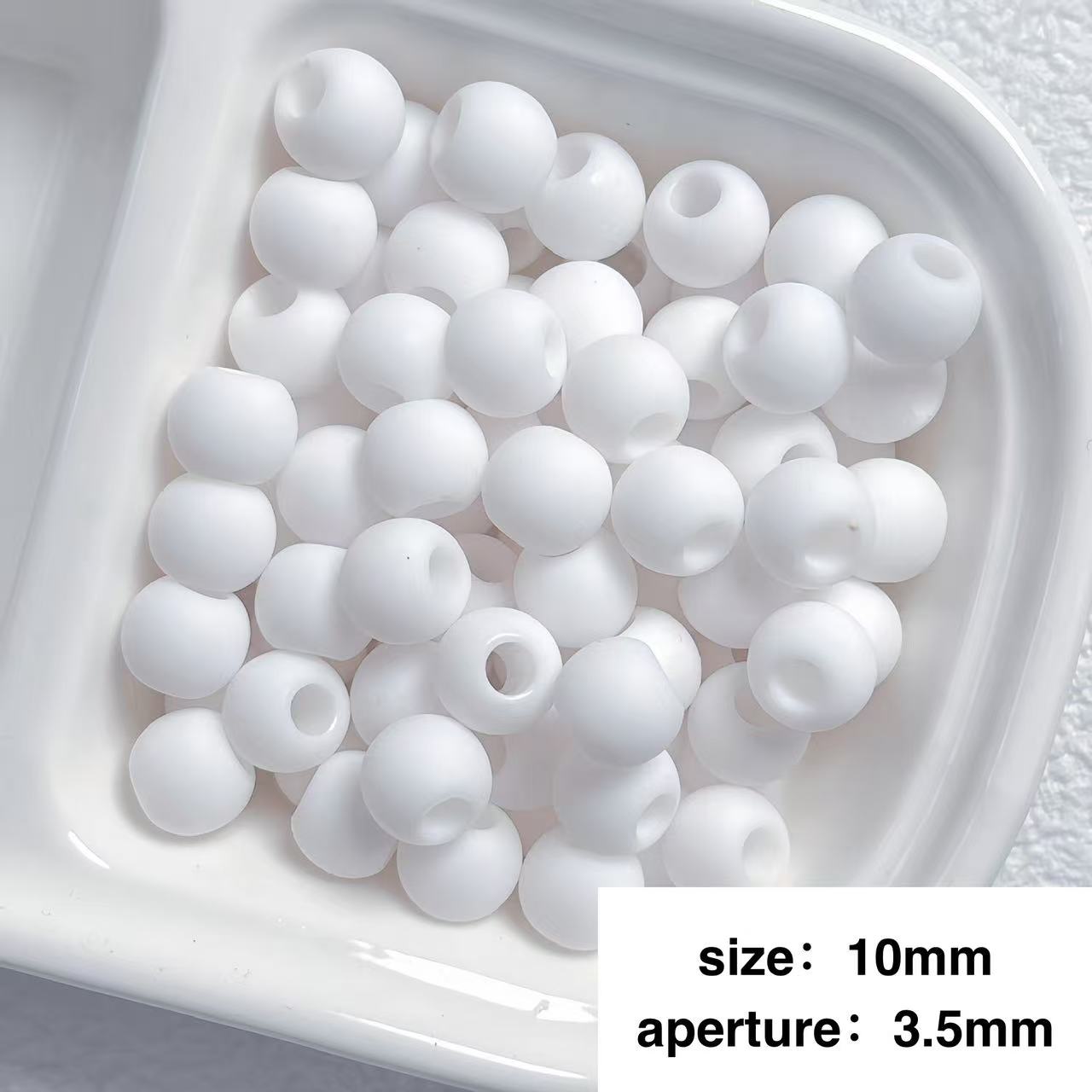 Lu's 200pcs Macaron Matte Rubber Texture Colorful Beads