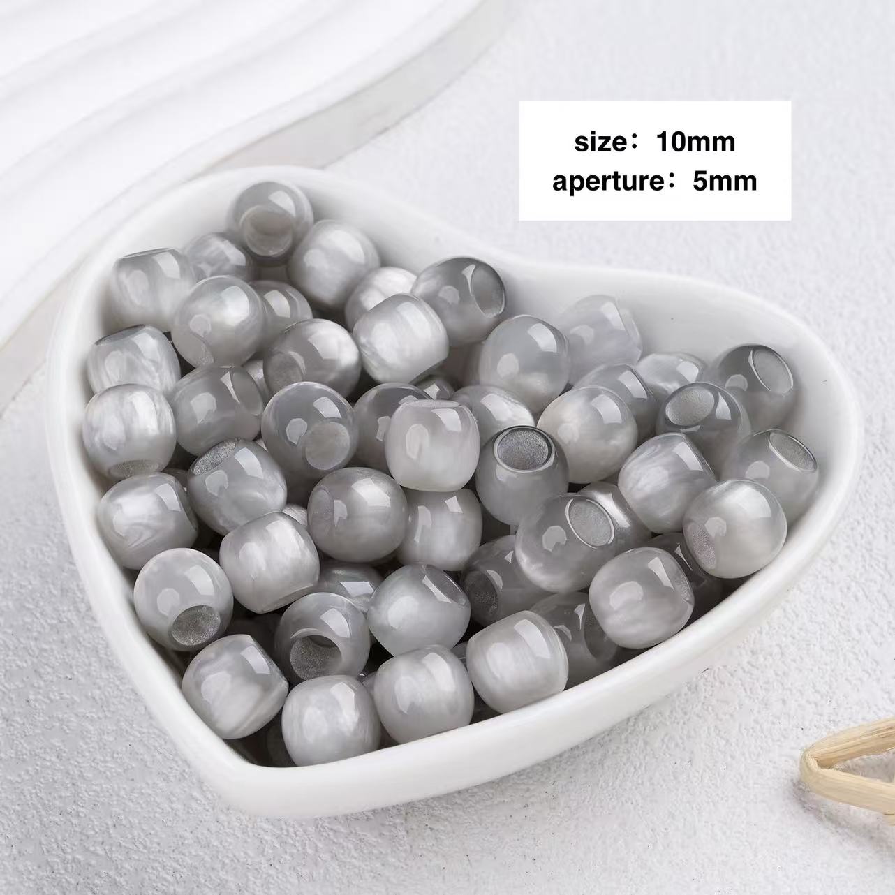 Lu's 100pcs Multicolor Cat Eye Resin Beads
