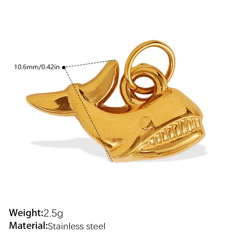 Lu’s Ocean Shell 18K Gold Stainless Steel Charm Pendant