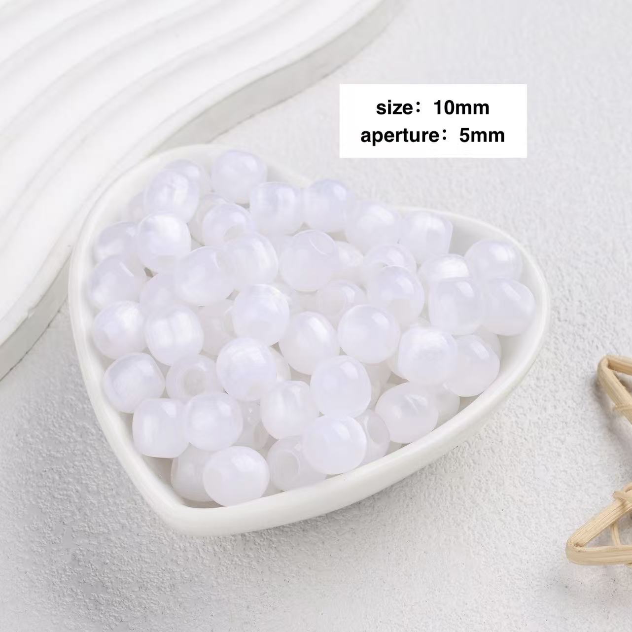 Lu's 100pcs Multicolor Cat Eye Resin Beads
