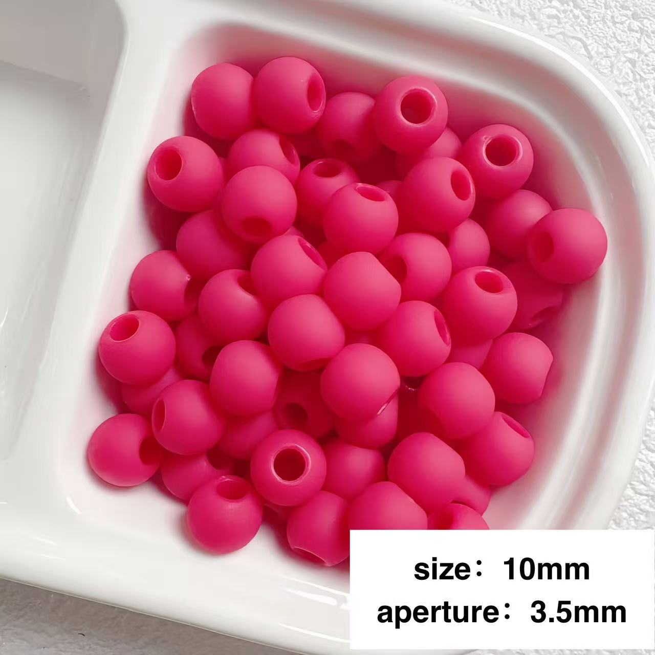 Lu's 200pcs Macaron Matte Rubber Texture Colorful Beads