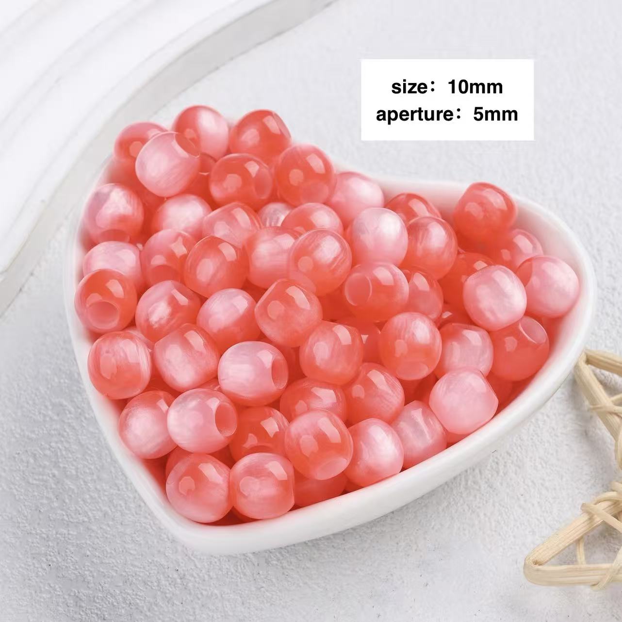 Lu's 100pcs Multicolor Cat Eye Resin Beads
