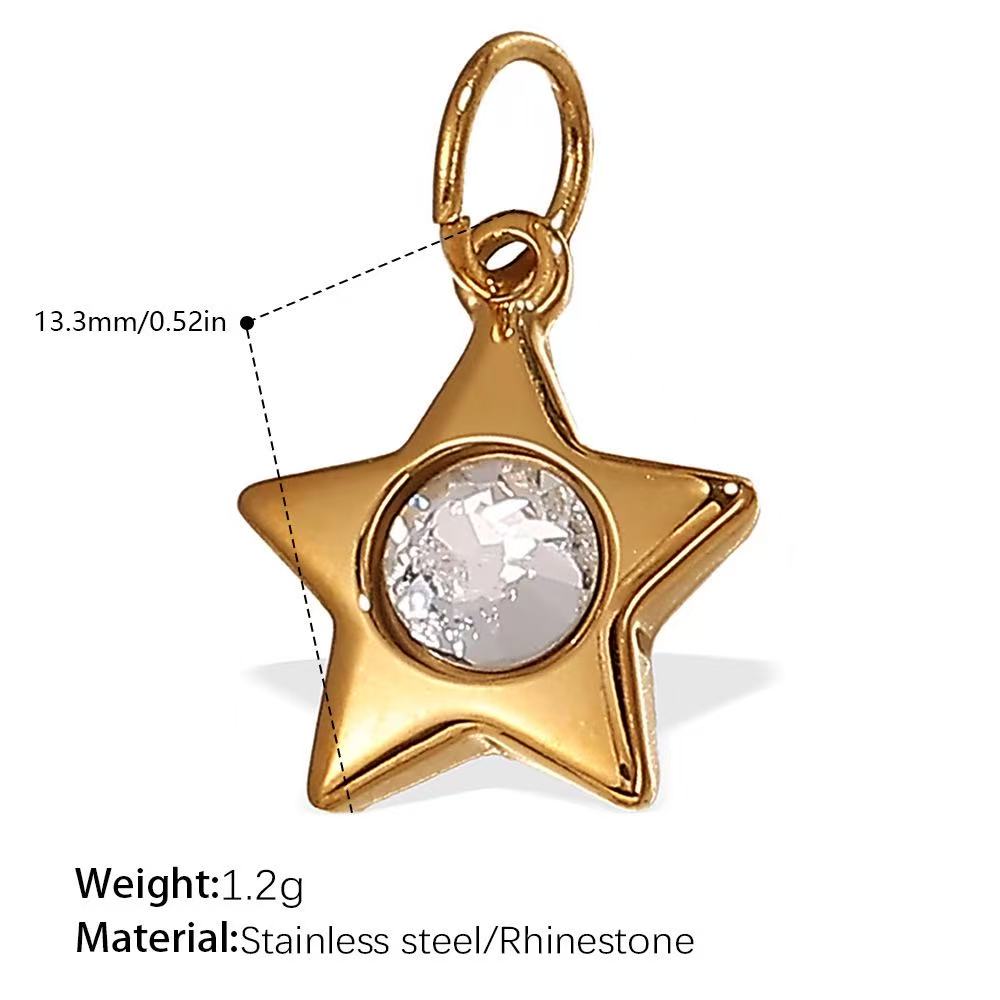 Lu's DIY Multi-Style Charm Stainless Steel Plated With 18k Gold