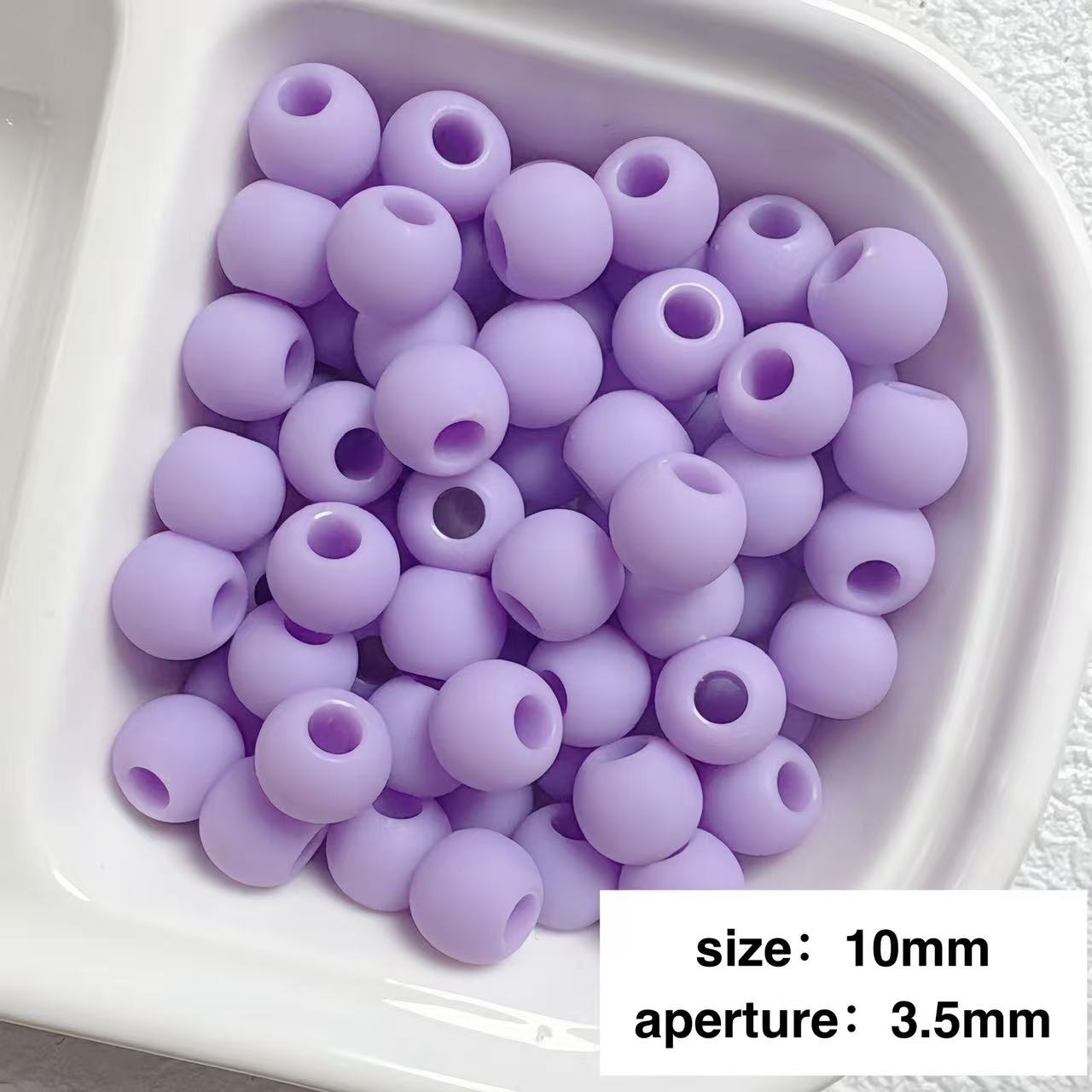 Lu's 200pcs Macaron Matte Rubber Texture Colorful Beads