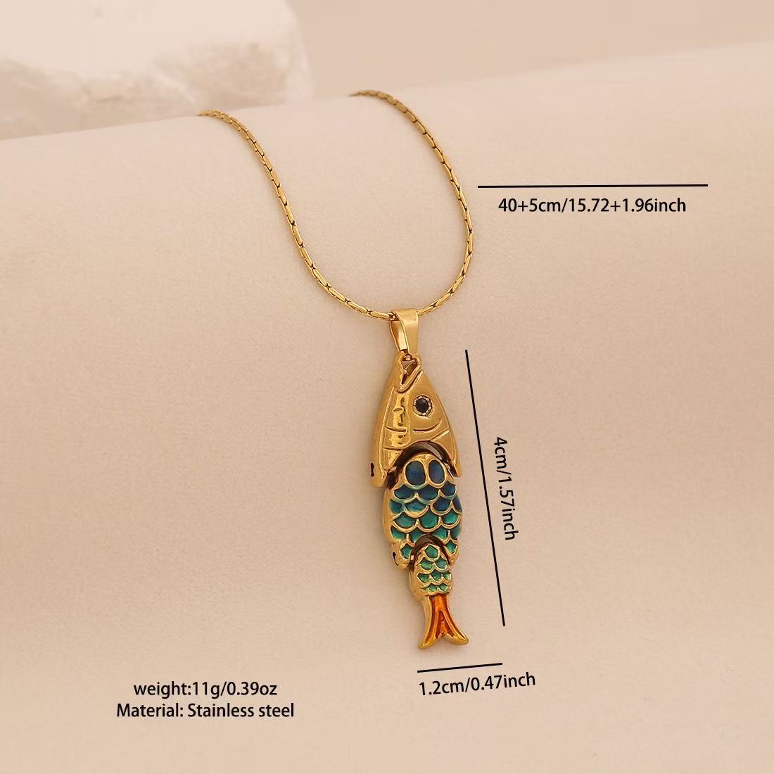 Lu's Linglang Colorful 3D Lively Fish Pendant