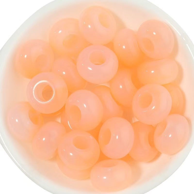 Lu's 100pcs Transparent Acrylic Crystal Abacus Beads
