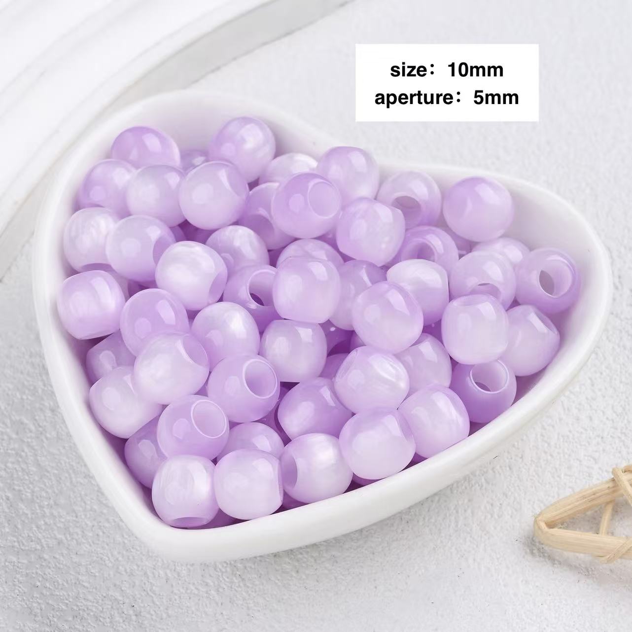 Lu's 100pcs Multicolor Cat Eye Resin Beads