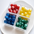 Lu's 100pcs Multicolor Water Ripple Large Hole Beads
