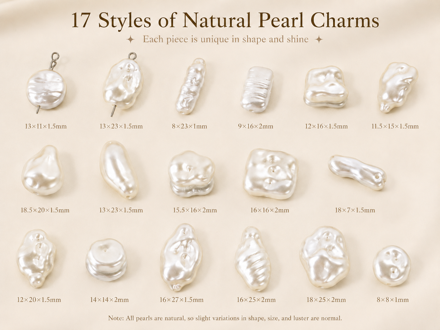 Lu's ABS Baroque Imitation Pearl Irregular Shaped Pearls