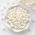 Lu's 200pcs Large-Hole High-Gloss ABS Imitation Pearl Beads