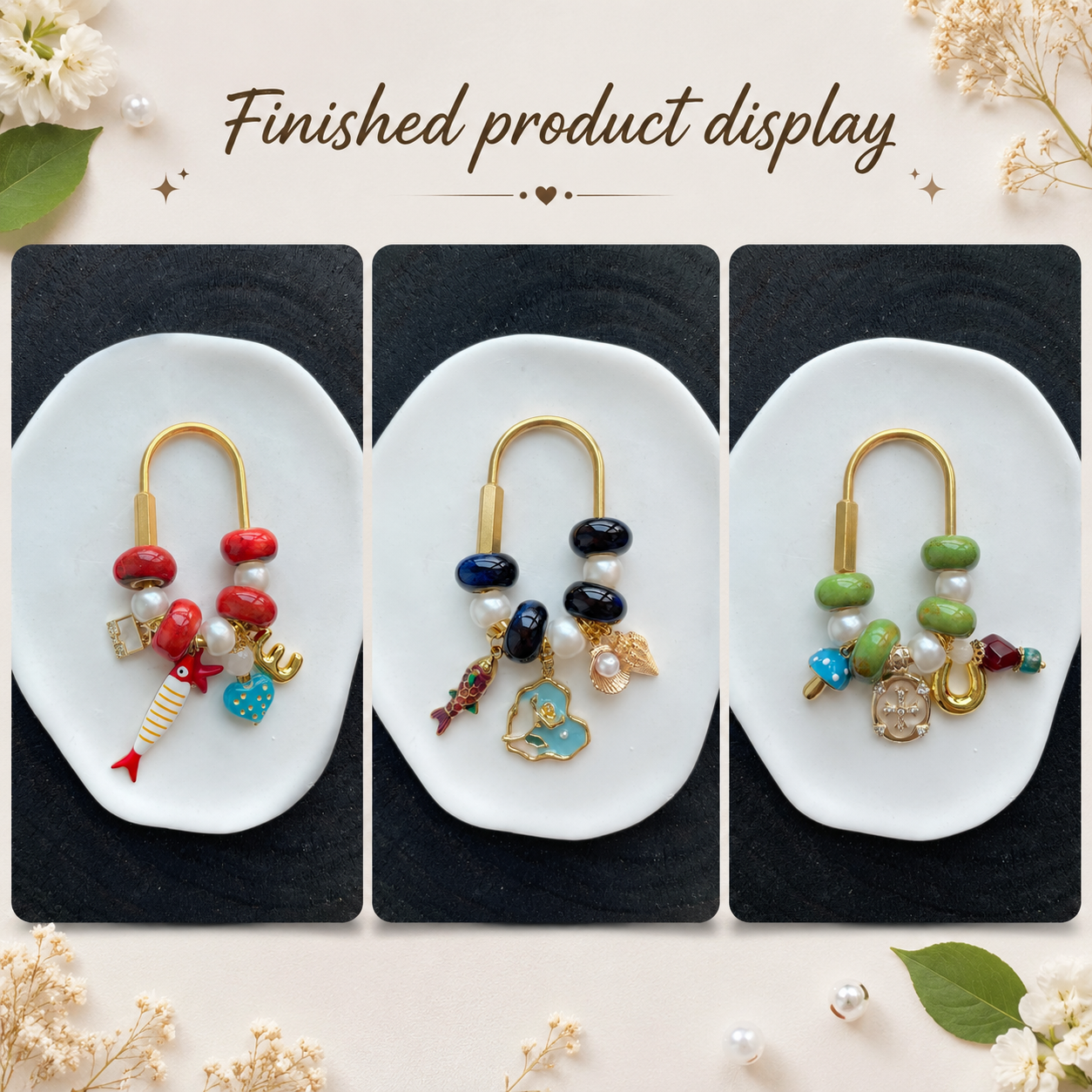 Lu's 100Pcs Chinese Jingdezhen Porcelain Beads