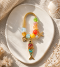 Colorful Ocean Fish Bag Charm | Cute Beaded Summer Bag Accessory