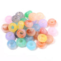Lu's 100pcs Transparent Acrylic Crystal Abacus Beads