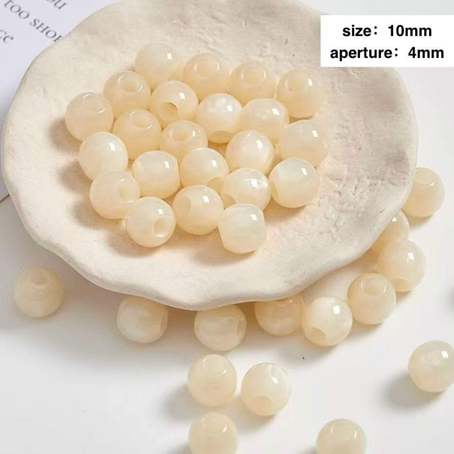 Lu’s 100pcs Glazed Resin Loose Beads