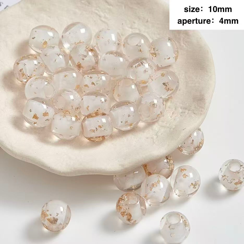 Lu’s 100pcs Glazed Resin Loose Beads