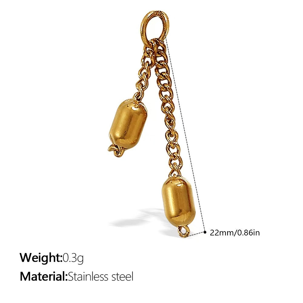 Lu's DIY Multi-Style Charm Stainless Steel Plated With 18k Gold