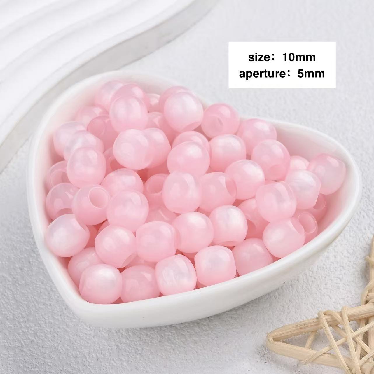 Lu's 100pcs Multicolor Cat Eye Resin Beads