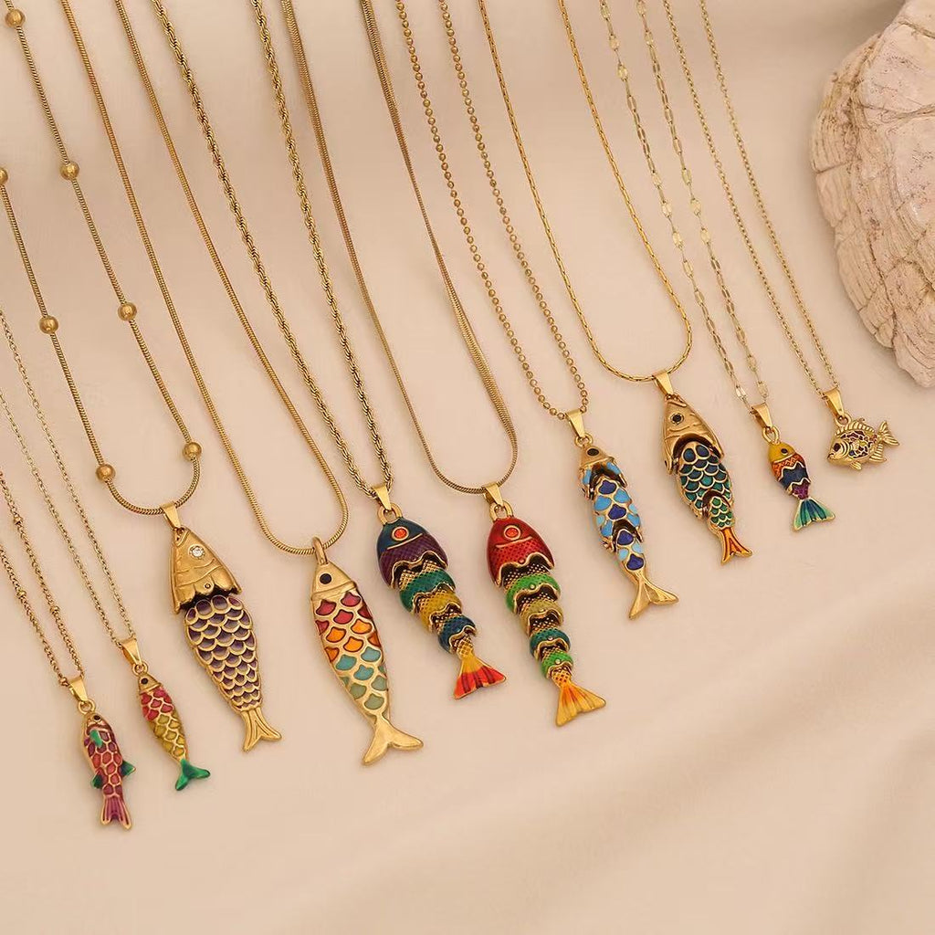 Lu's Linglang Colorful 3D Lively Fish Pendant