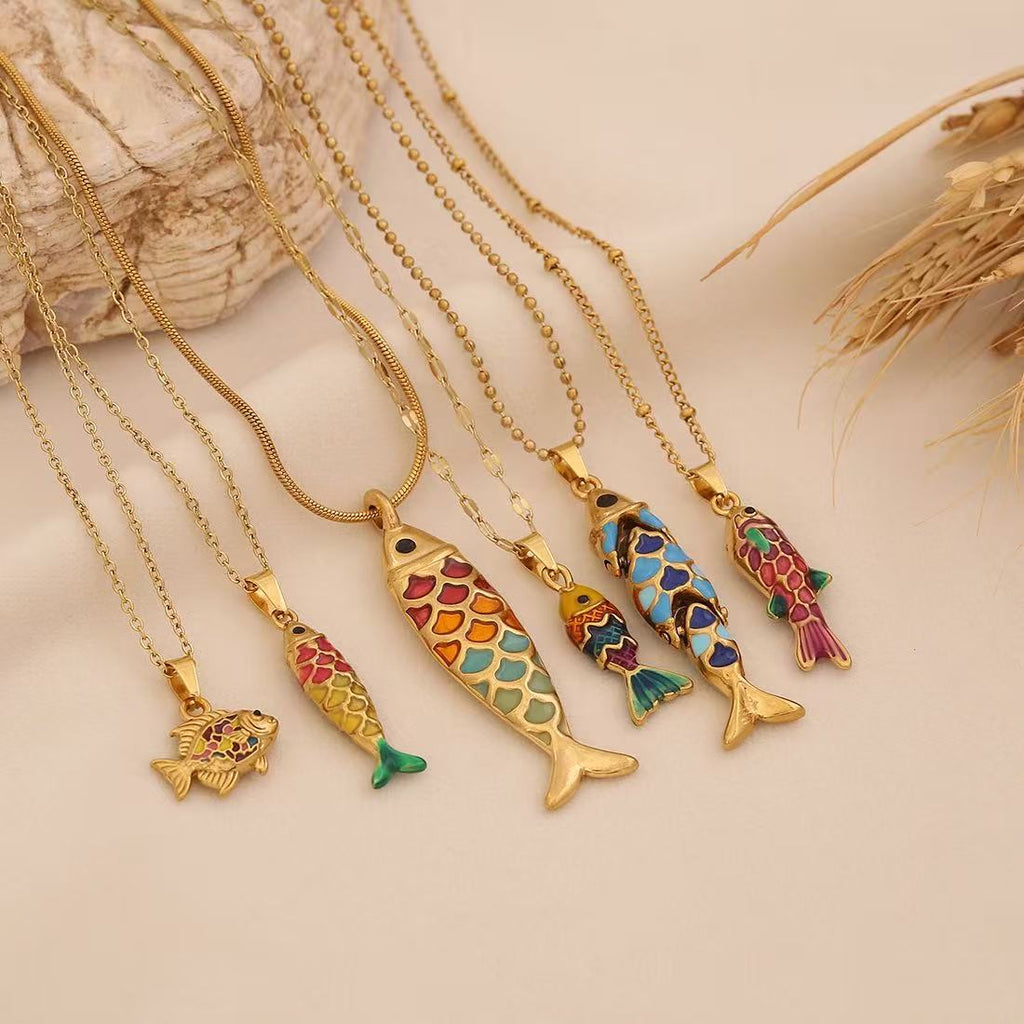 Lu's Linglang Colorful 3D Lively Fish Pendant