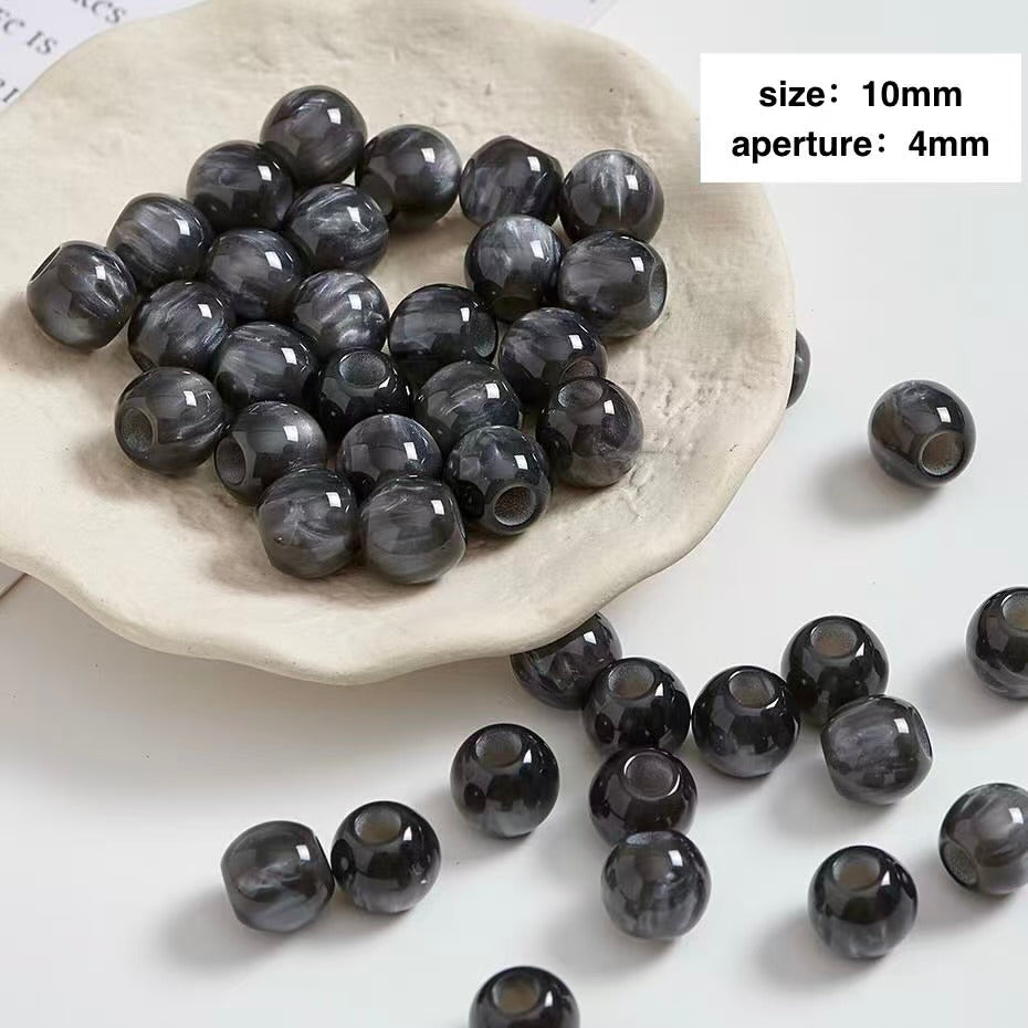Lu’s 100pcs Glazed Resin Loose Beads