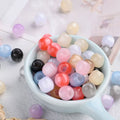 Lu's 100pcs Multicolor Cat Eye Resin Beads