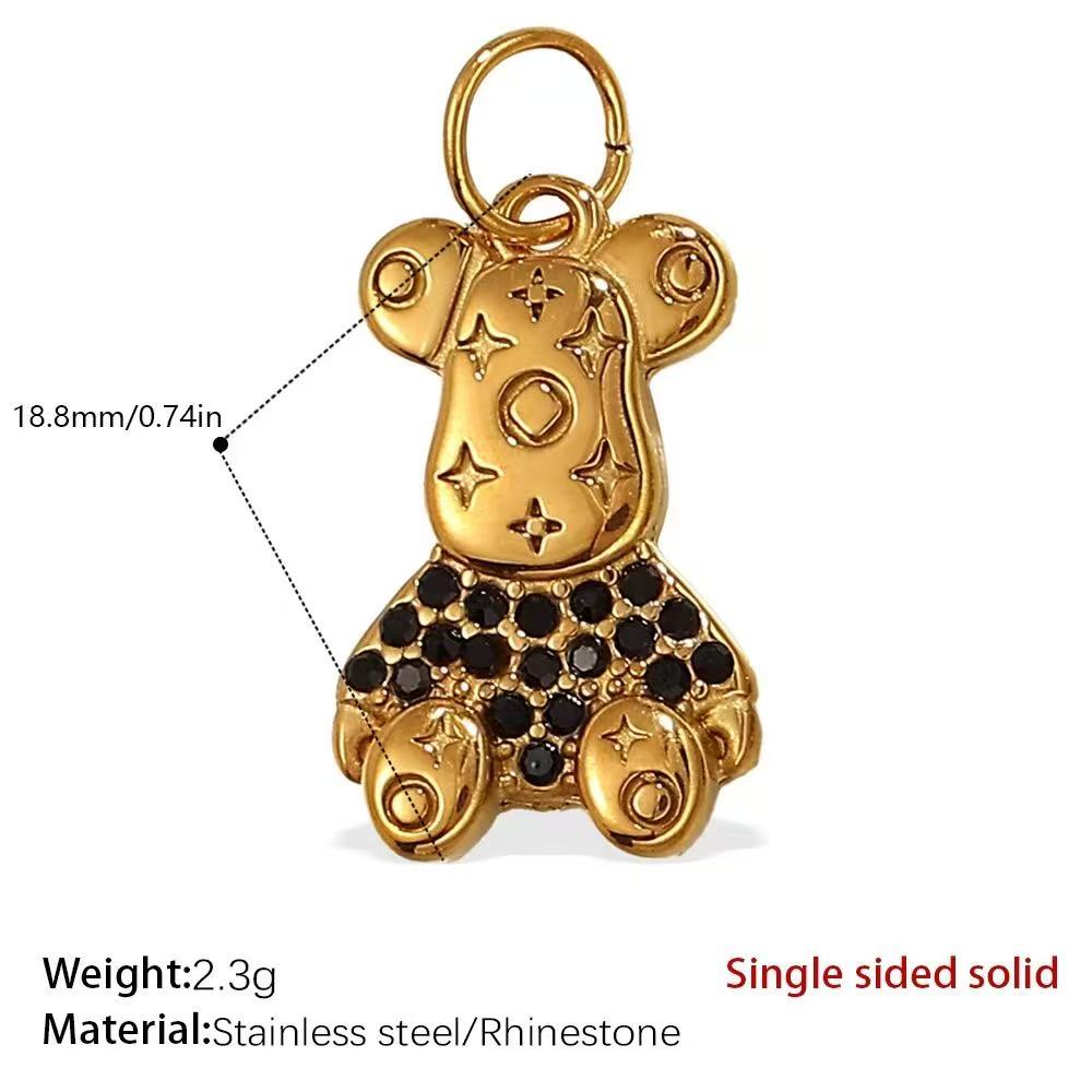 Lu's DIY Multi-Style Charm Stainless Steel Plated With 18k Gold