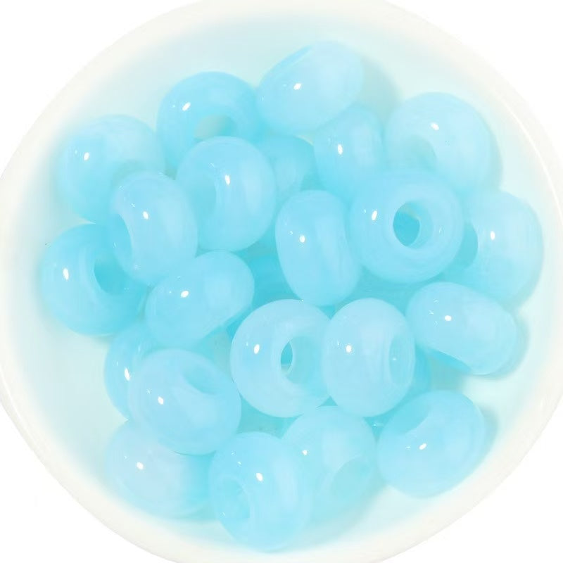 Lu's 100pcs Transparent Acrylic Crystal Abacus Beads
