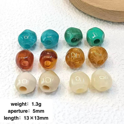 Lu's 100pcs Acrylic Ice-Transparent Irregular Beads