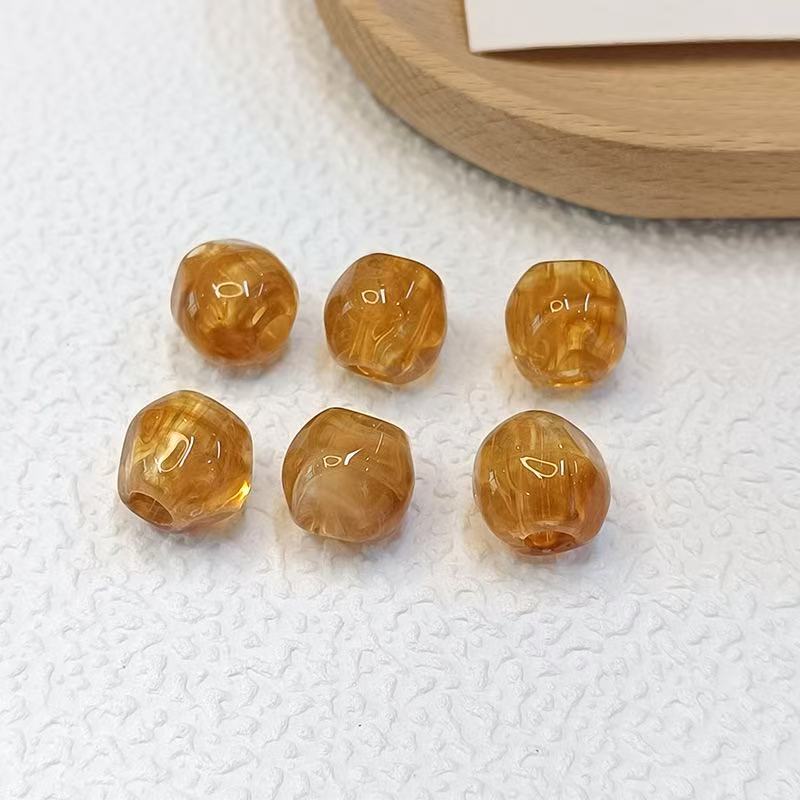 Lu's 100pcs Acrylic Ice-Transparent Irregular Beads