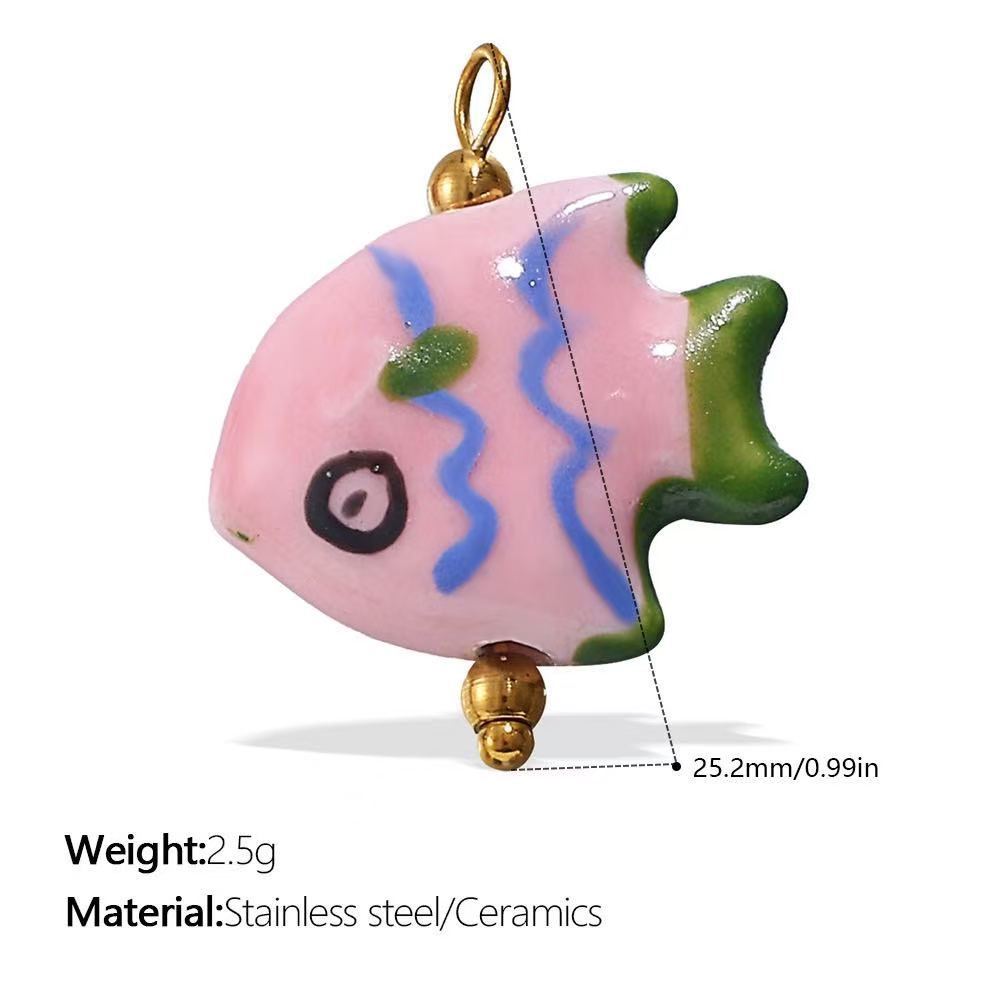 Lu's DIY Multi-Style Charm Stainless Steel Plated With 18k Gold