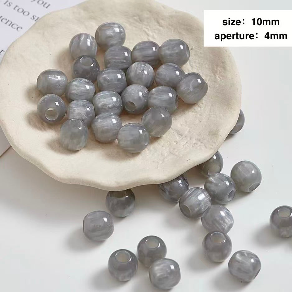 Lu’s 100pcs Glazed Resin Loose Beads