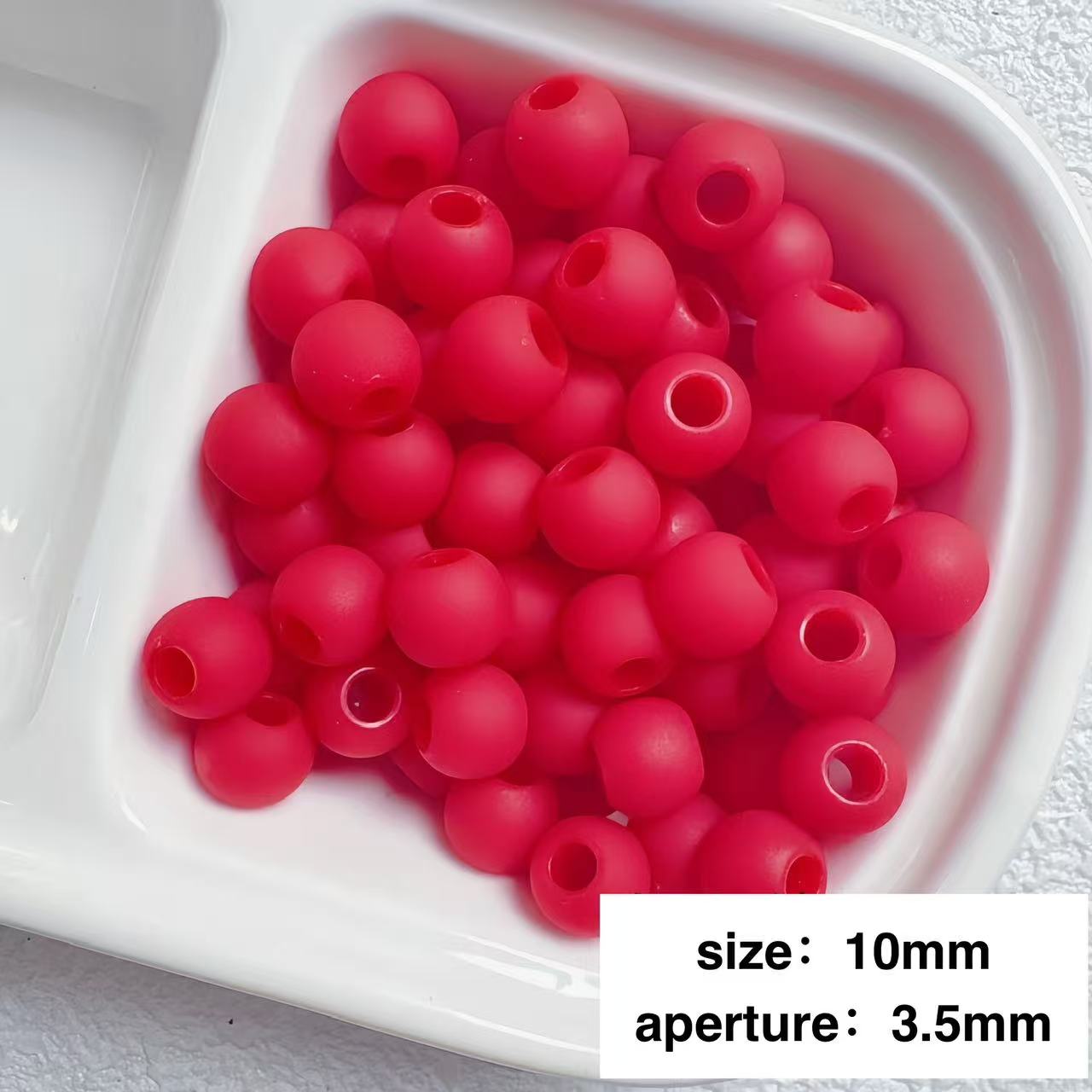 Lu's 200pcs Macaron Matte Rubber Texture Colorful Beads